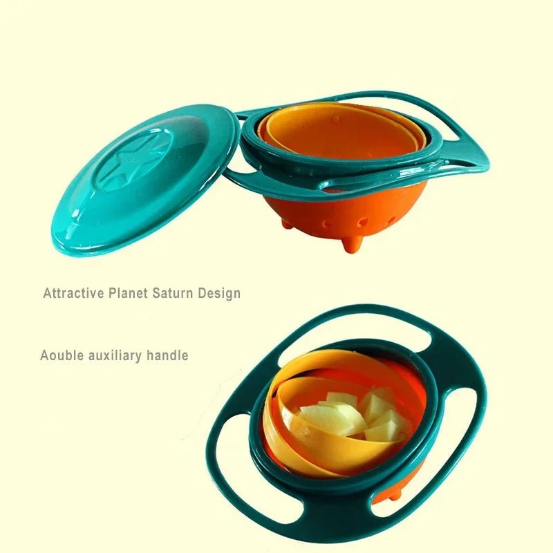 Universal Gyro Bowl Children Rotary Balance Novelty Gyro 360 Rotate Spill Proof Feeding Dishes Baby Training Rotary Balance Toy 2668south