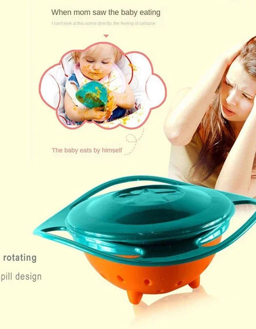 Load image into Gallery viewer, Universal Gyro Bowl Children Rotary Balance Novelty Gyro 360 Rotate Spill Proof Feeding Dishes Baby Training Rotary Balance Toy 2668south
