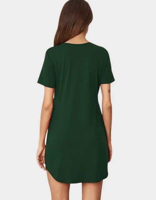 Load image into Gallery viewer, V-Neck Short Sleeve Lounge Dress 2668south
