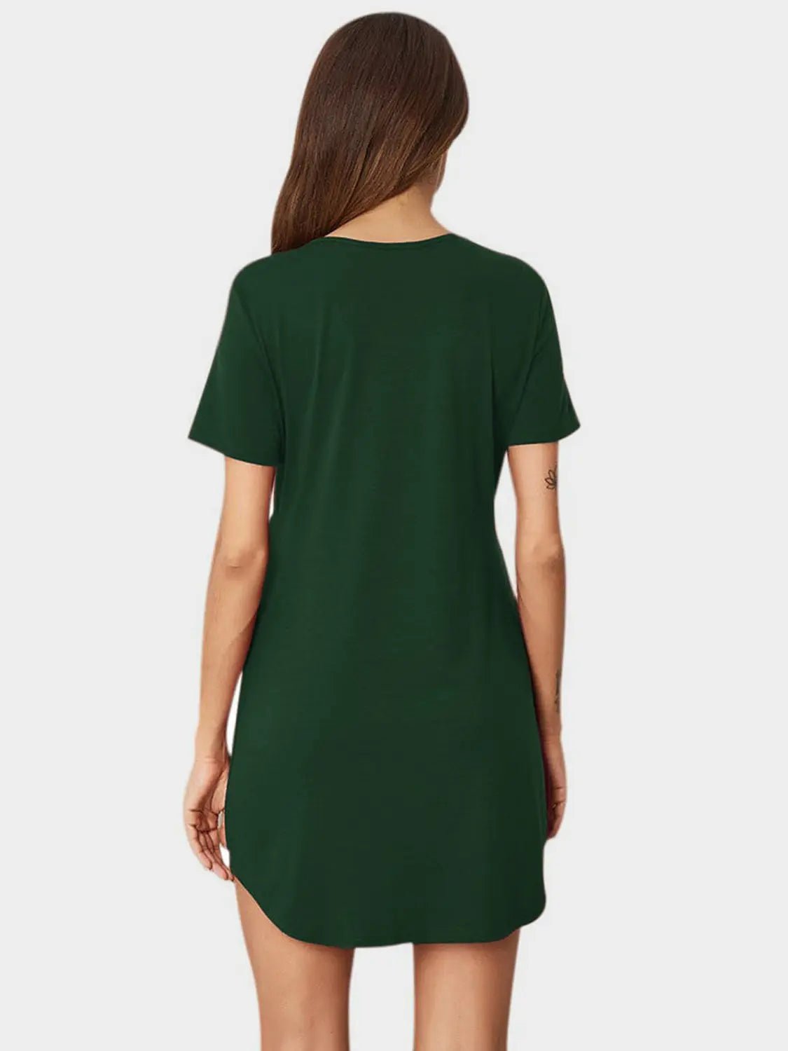 V-Neck Short Sleeve Lounge Dress 2668south