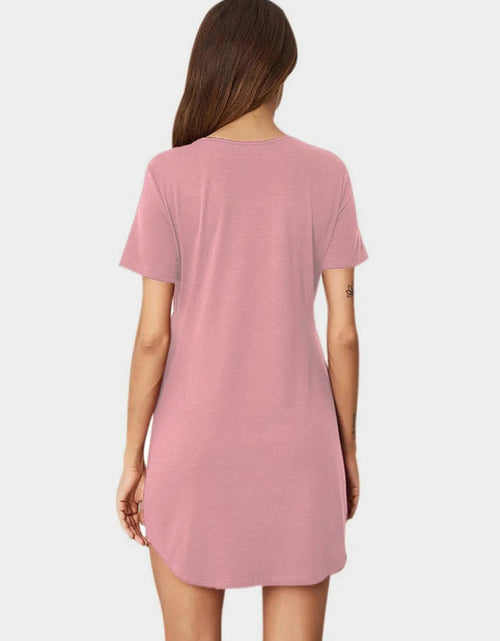 Load image into Gallery viewer, V-Neck Short Sleeve Lounge Dress 2668south
