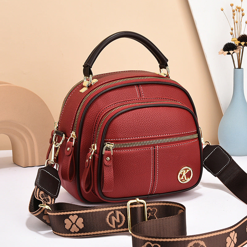 Versatile Crossbody Bag For Women Multi-zipper Design Shoulder Bags With Portable Fashion Handbags Small Square Bag 2668south