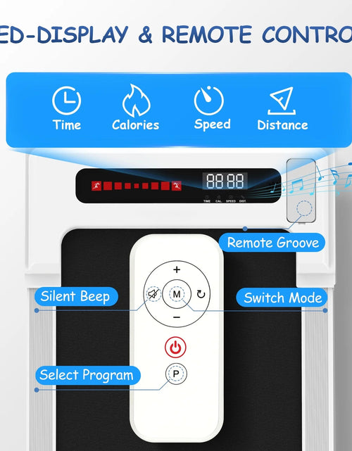 Load image into Gallery viewer, Walking Pad Treadmill under Desk, White 2.25HP Portable Mini Treadmill W/ Remote Control 2668south
