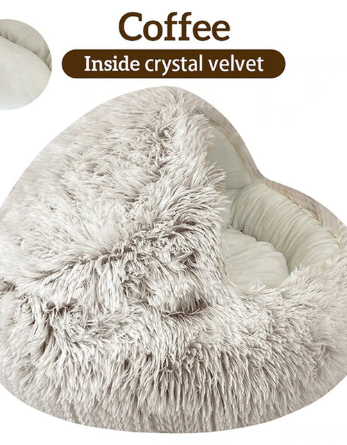 Load image into Gallery viewer, Winter Long Plush Pet Cat Bed round Cat Cushion Cat House 2 in 1 Warm Cat Basket Cat Sleep Bag Cat Nest Kennel for Small Dog Cat 2668south
