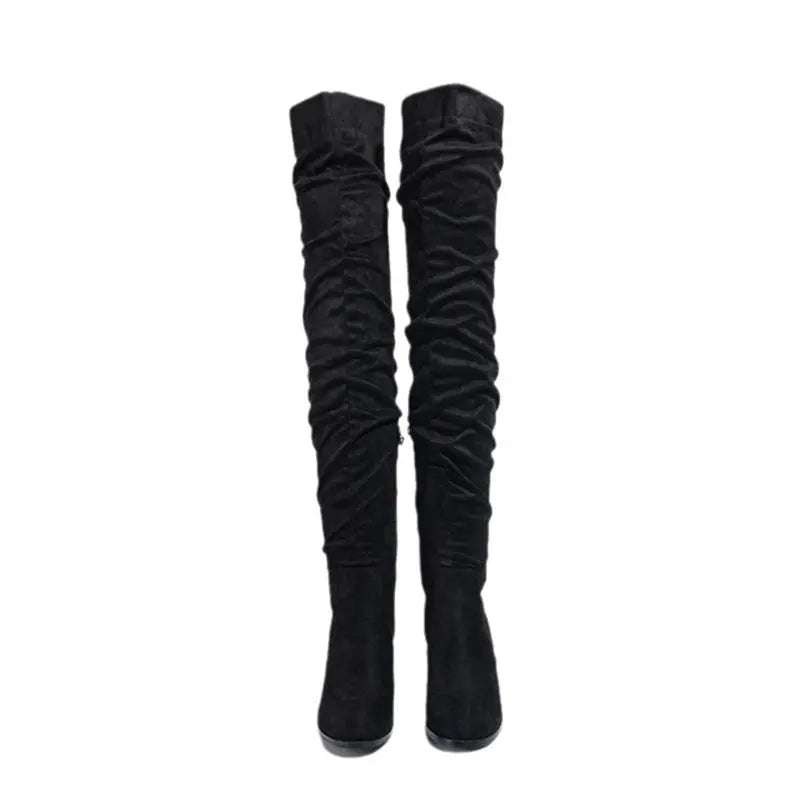 Women's Boots High-heeled Elastic Long Boots Over The Knee Boots 2668south