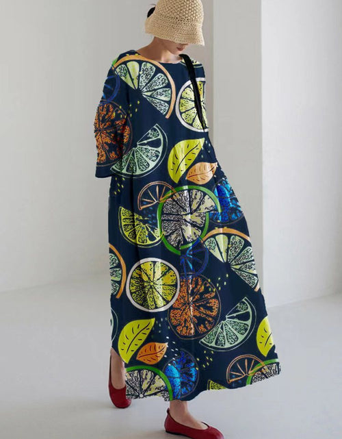 Load image into Gallery viewer, Women&#39;s Clothing Loose Round Neck Print Dress 2668south
