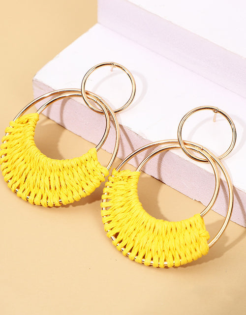 Load image into Gallery viewer, Women&#39;s Fashion Creative Hand Weaving Stud Earrings 2668south
