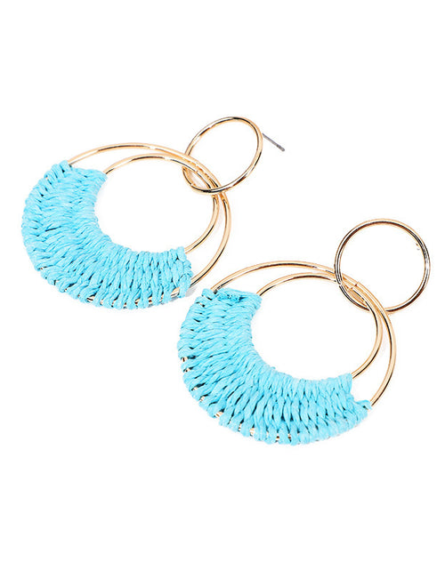 Load image into Gallery viewer, Women&#39;s Fashion Creative Hand Weaving Stud Earrings 2668south
