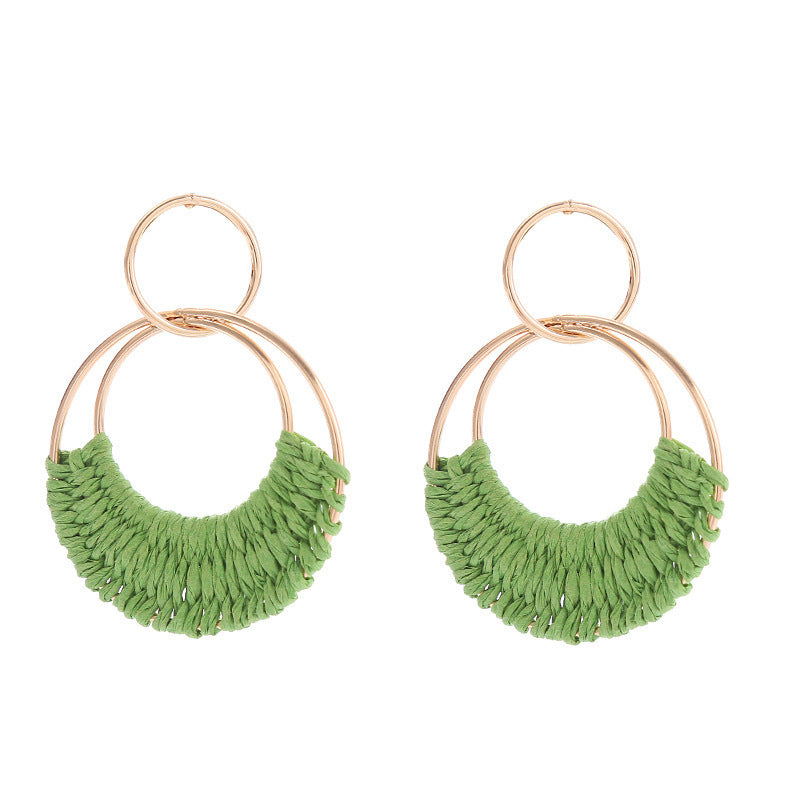 Women's Fashion Creative Hand Weaving Stud Earrings 2668south