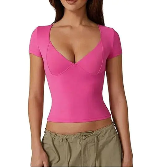 Load image into Gallery viewer, Women&#39;s Slim Solid T-Shirt 2668south
