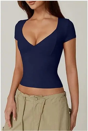 Load image into Gallery viewer, Women&#39;s Slim Solid T-Shirt 2668south
