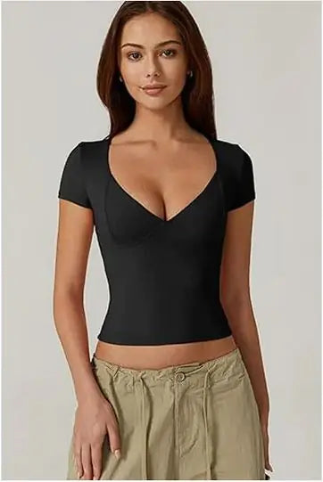 Load image into Gallery viewer, Women&#39;s Slim Solid T-Shirt 2668south
