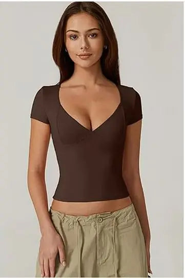 Load image into Gallery viewer, Women&#39;s Slim Solid T-Shirt 2668south
