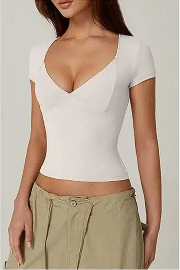 Load image into Gallery viewer, Women&#39;s Slim Solid T-Shirt 2668south
