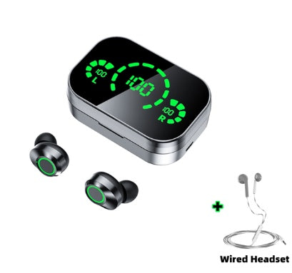 YD03 Wireless Bluetooth-compatible Headset TWS Large Screen Smart Digital Display In Ear Breathing Light 2668south