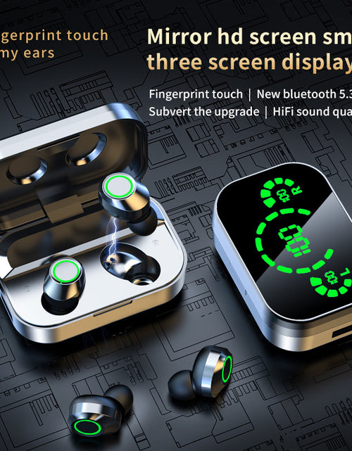 Load image into Gallery viewer, YD03 Wireless Bluetooth-compatible Headset TWS Large Screen Smart Digital Display In Ear Breathing Light 2668south
