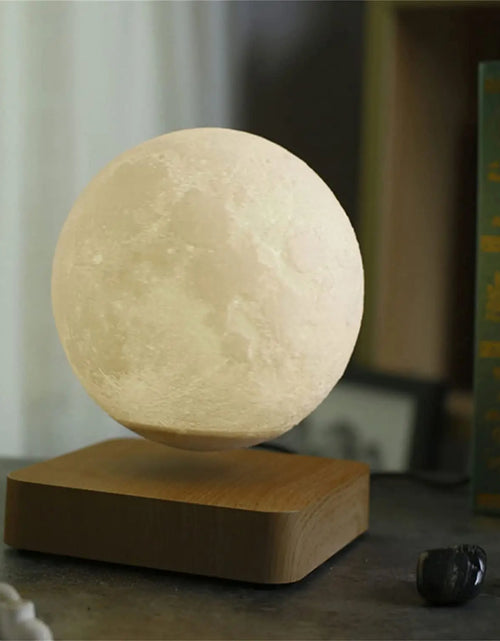 Load image into Gallery viewer, ZK30 Levitating Moon Lamp Night Light Floating 3D Printing LED Moon Lamp with Wooden Base and Magnetic with 3 Colors 2668south
