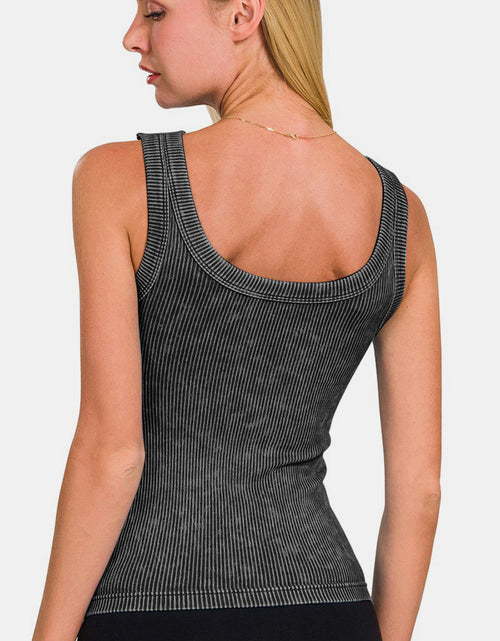 Load image into Gallery viewer, Zenana 2 Way Neckline Washed Ribbed Cropped Tank 2668south
