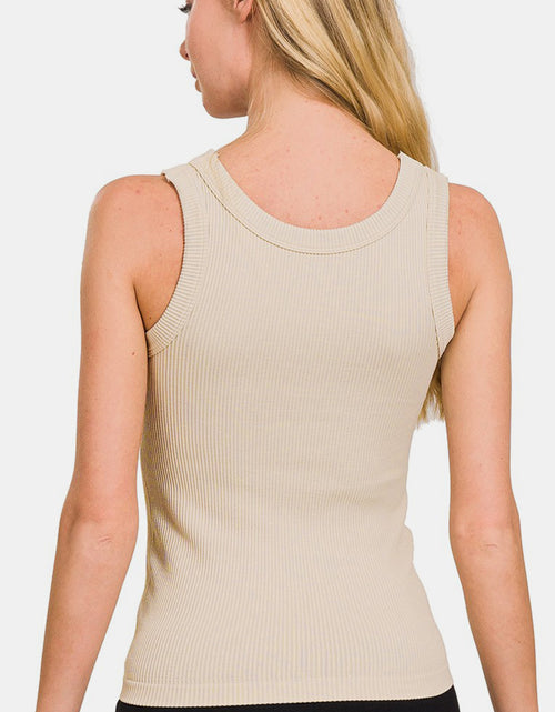 Load image into Gallery viewer, Zenana 2 Way Neckline Washed Ribbed Tank 2668south
