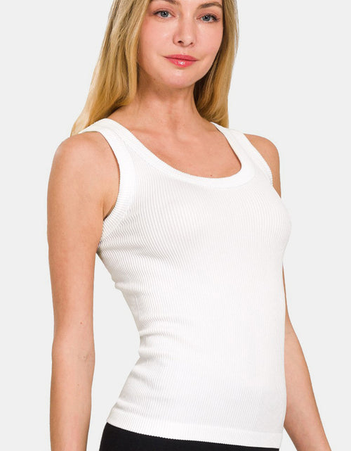 Load image into Gallery viewer, Zenana 2 Way Neckline Washed Ribbed Tank 2668south
