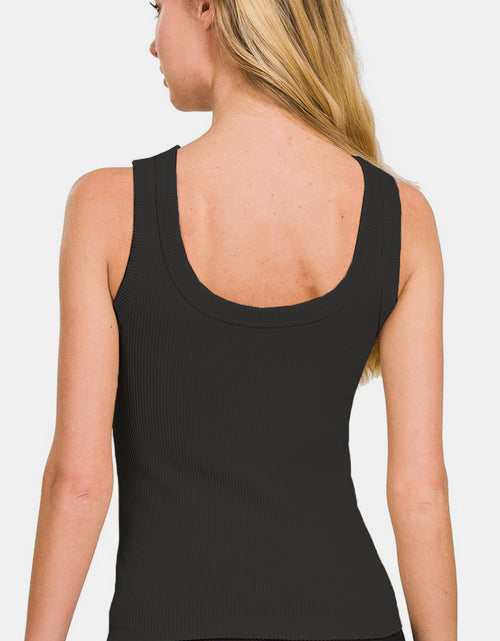 Load image into Gallery viewer, Zenana 2 Way Neckline Washed Ribbed Tank 2668south
