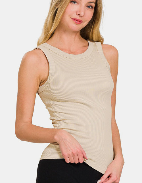 Load image into Gallery viewer, Zenana 2 Way Neckline Washed Ribbed Tank 2668south
