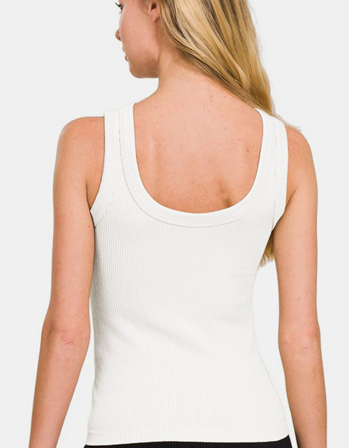 Load image into Gallery viewer, Zenana 2 Way Neckline Washed Ribbed Tank 2668south
