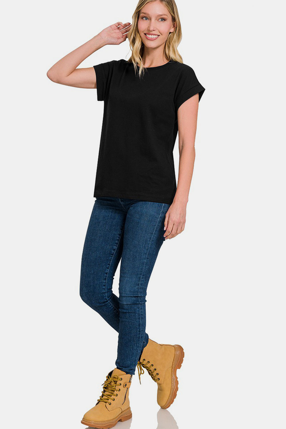 Zenana Crew Neck Short Sleeve T-Shirt 2668south