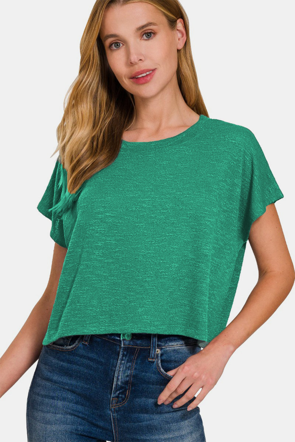 Zenana Round Neck Short Sleeve T-Shirt 2668south