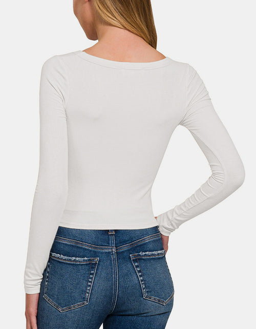 Load image into Gallery viewer, Zenana Scoop Neck Long Sleeve T-Shirt 2668south
