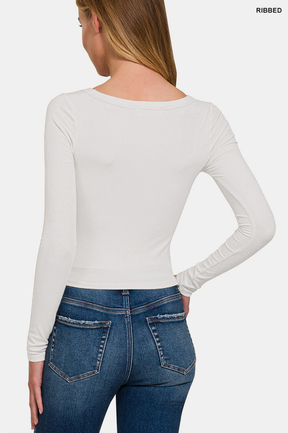 Zenana Scoop Neck Long Sleeve T-Shirt 2668south