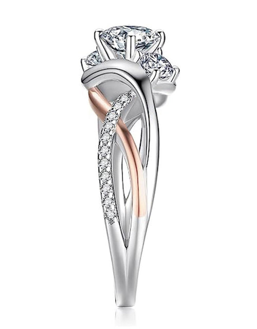 Load image into Gallery viewer, Zircon Shiny Ring For Women Fashion Geometry Pattern 2668south
