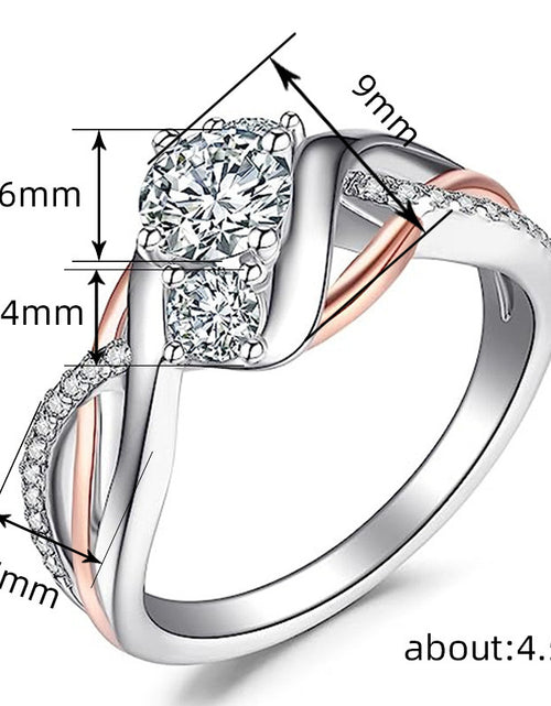 Load image into Gallery viewer, Zircon Shiny Ring For Women Fashion Geometry Pattern 2668south
