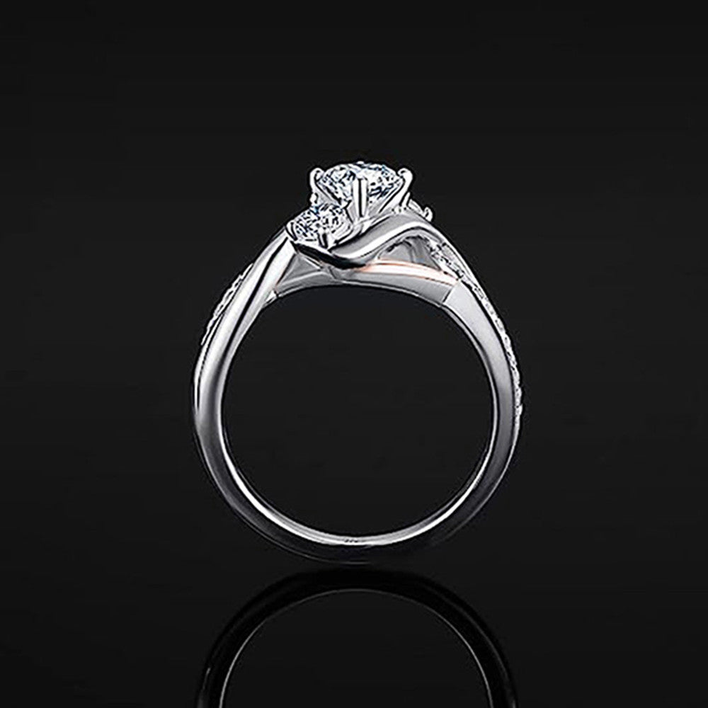 Zircon Shiny Ring For Women Fashion Geometry Pattern 2668south