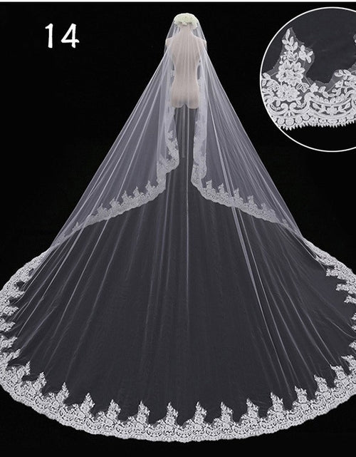 Load image into Gallery viewer, Bridal Wedding Dress Long Tail Luxury Super Fairy Wedding Veil
