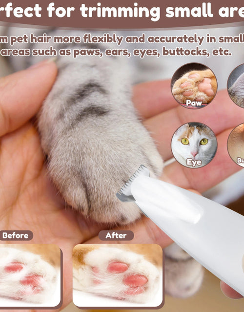 Load image into Gallery viewer, Pets Dog Paw Trimmer With LED Light Fully Waterproof Pet Hair Trimmer With LED Display Dog Clippers For Grooming Widen Blade
