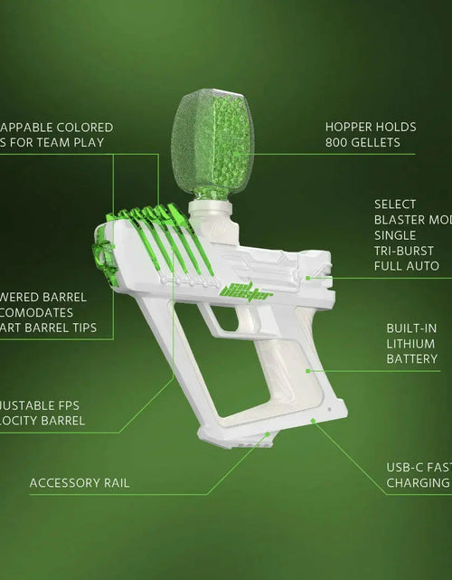 Load image into Gallery viewer, SURGE 1.5, Electric Green, Water-Based Gellet Blaster with 10,000 Electric Green Gellet Pack
