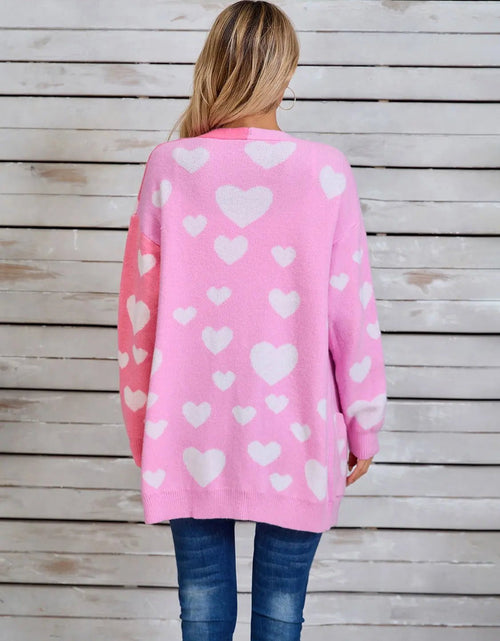 Load image into Gallery viewer, Angel Wings Heart Open Front Long Sleeve Cardigan - 2668south
