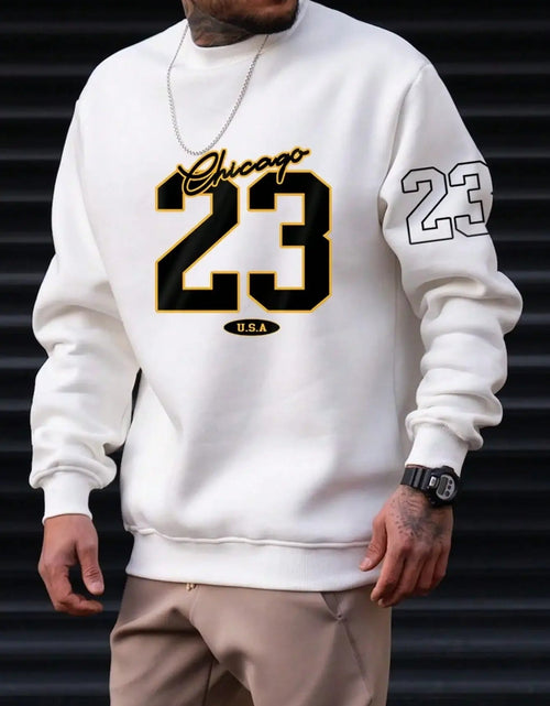 Load image into Gallery viewer, Art Letter Design Man Clothes Set Style Fleece Sweats - 2668south
