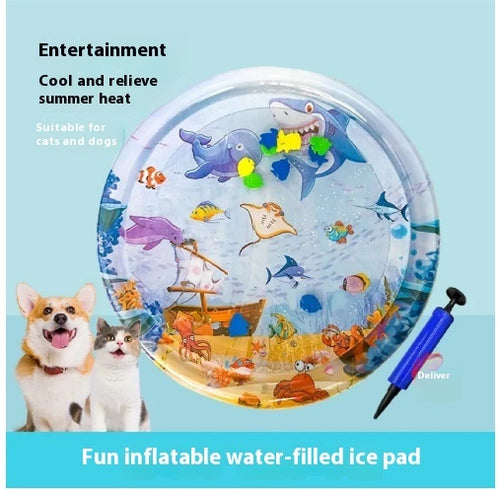 Load image into Gallery viewer, Summer Cooling Pet Water Bed Cushion Ice Pad Dog Sleeping Square Mat For Puppy Dogs Cats Pet Kennel Cool Cold
