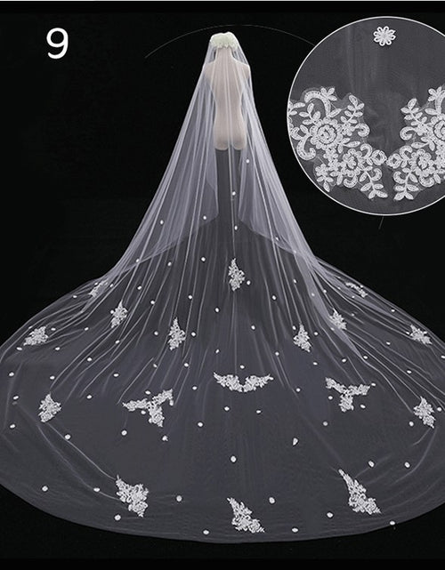 Load image into Gallery viewer, Bridal Wedding Dress Long Tail Luxury Super Fairy Wedding Veil
