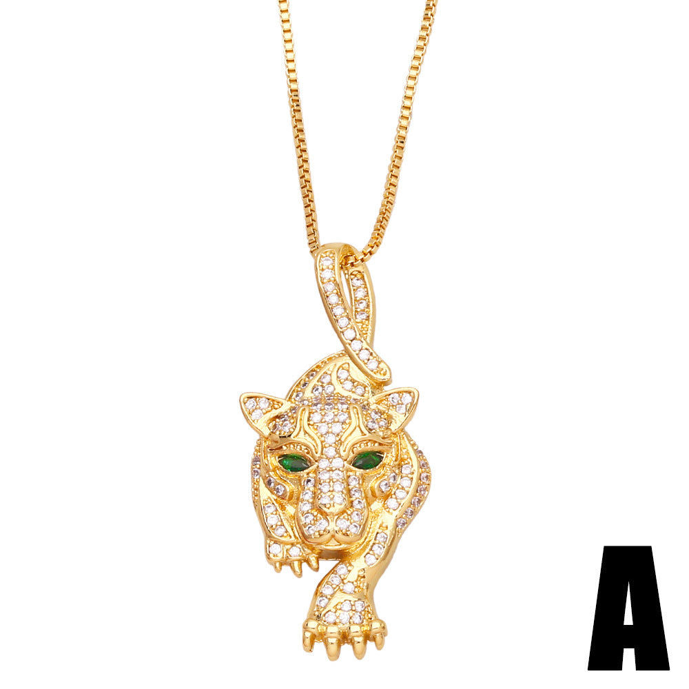 Three-dimensional Full Diamond Painting Oil Tiger Head Pendant Necklace My Store