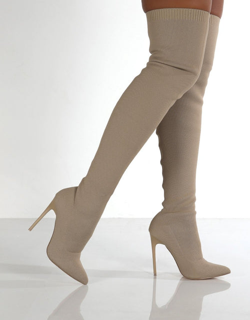 Load image into Gallery viewer, Point Toe Over Knee Stiletto Boots
