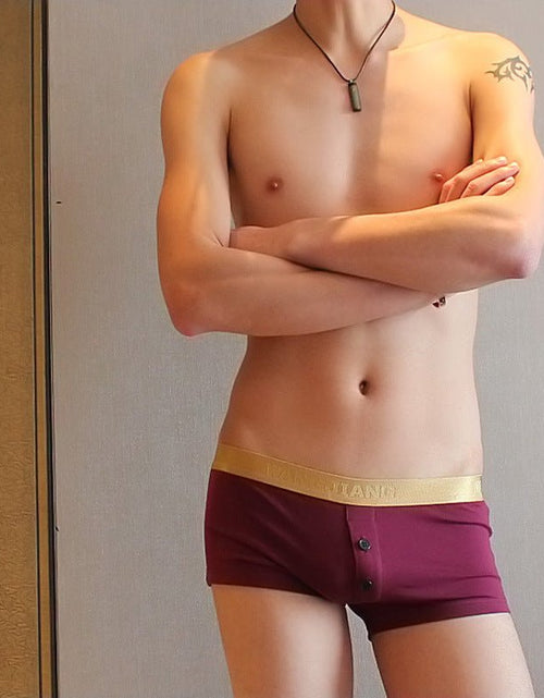 Load image into Gallery viewer, Cotton Breathable Solid Color Button Men&#39;s Boxers - 2668south
