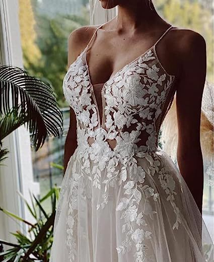 Load image into Gallery viewer, Women&#39;s Wedding Dress Lace Strap Backless
