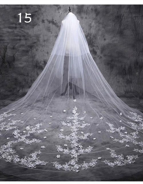 Load image into Gallery viewer, Bridal Wedding Dress Long Tail Luxury Super Fairy Wedding Veil
