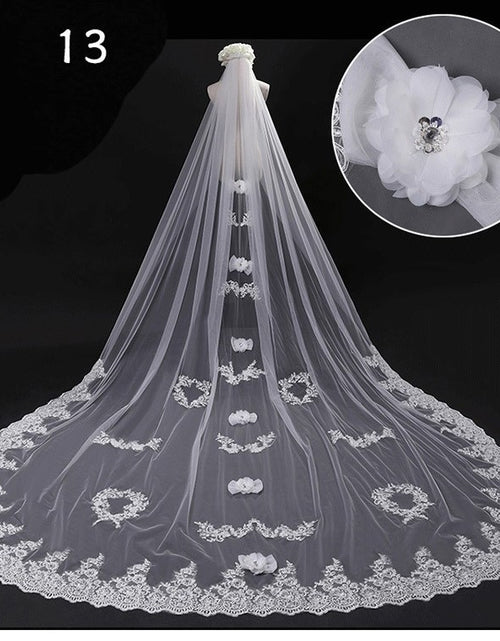 Load image into Gallery viewer, Bridal Wedding Dress Long Tail Luxury Super Fairy Wedding Veil
