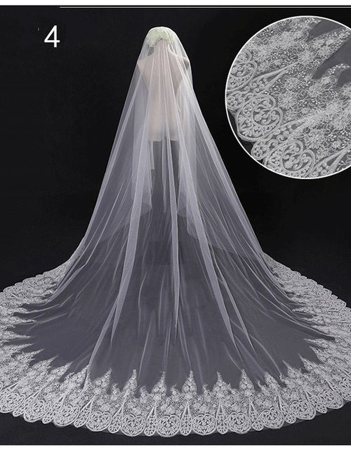 Load image into Gallery viewer, Bridal Wedding Dress Long Tail Luxury Super Fairy Wedding Veil
