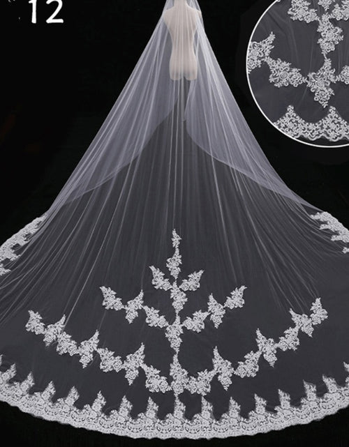 Load image into Gallery viewer, Bridal Wedding Dress Long Tail Luxury Super Fairy Wedding Veil
