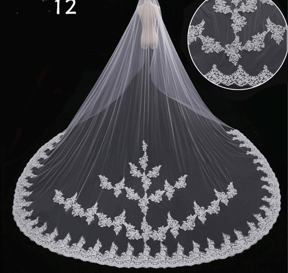 Bridal Wedding Dress Long Tail Luxury Super Fairy Wedding Veil